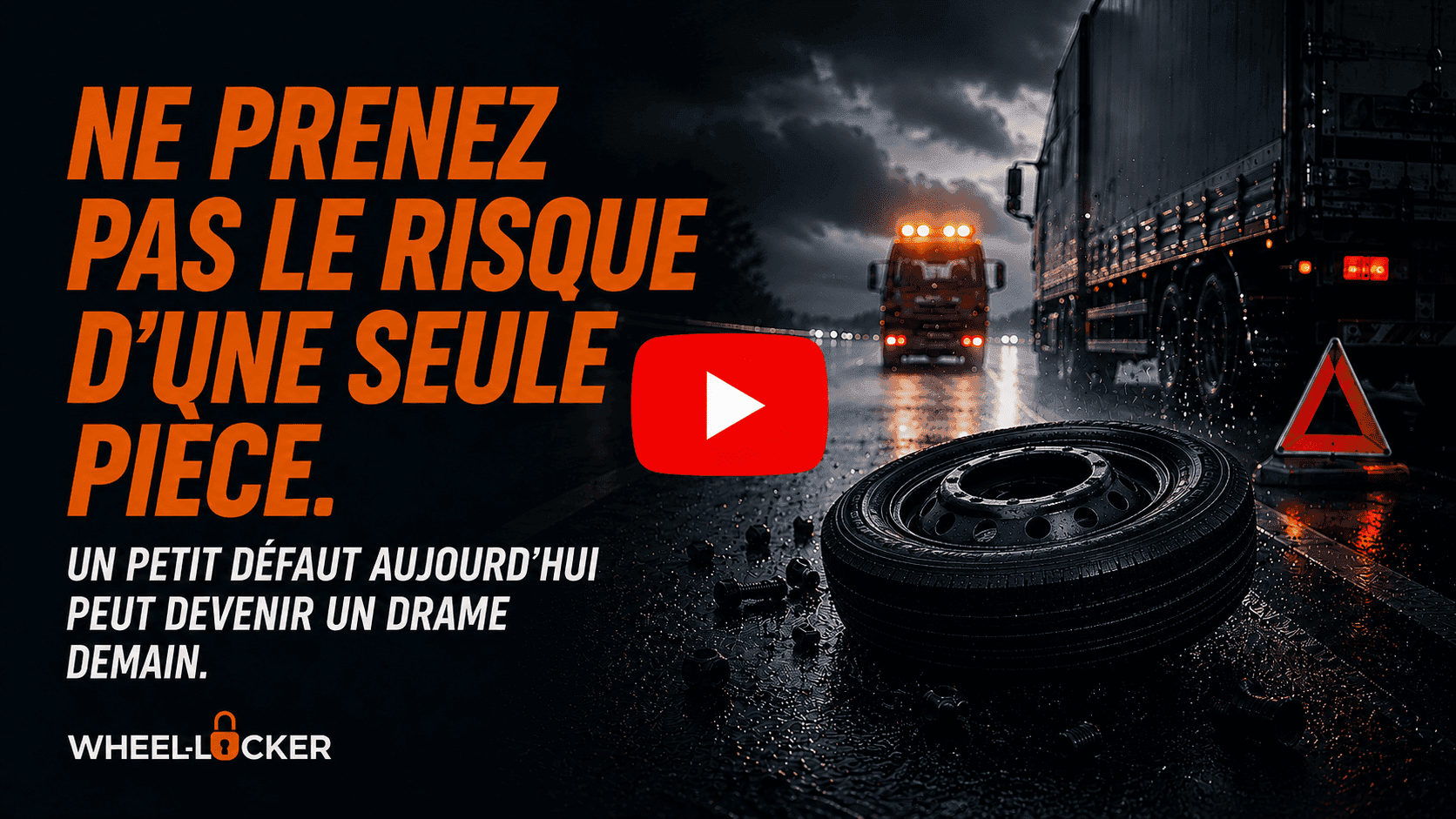 Accident perte de roue poids lourd