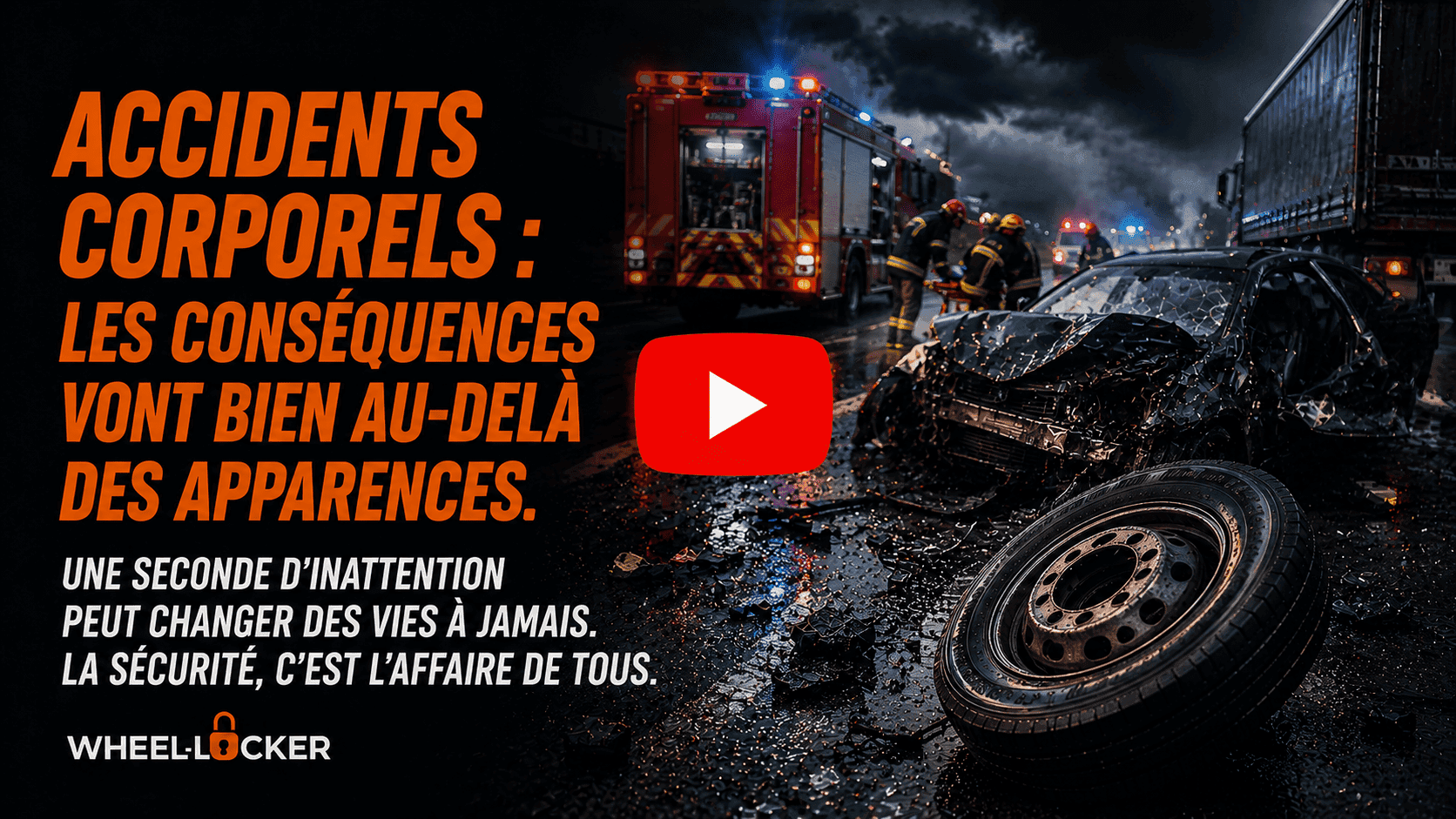 Accidents corporels securite routiere pompiers roue camion Wheel Locker