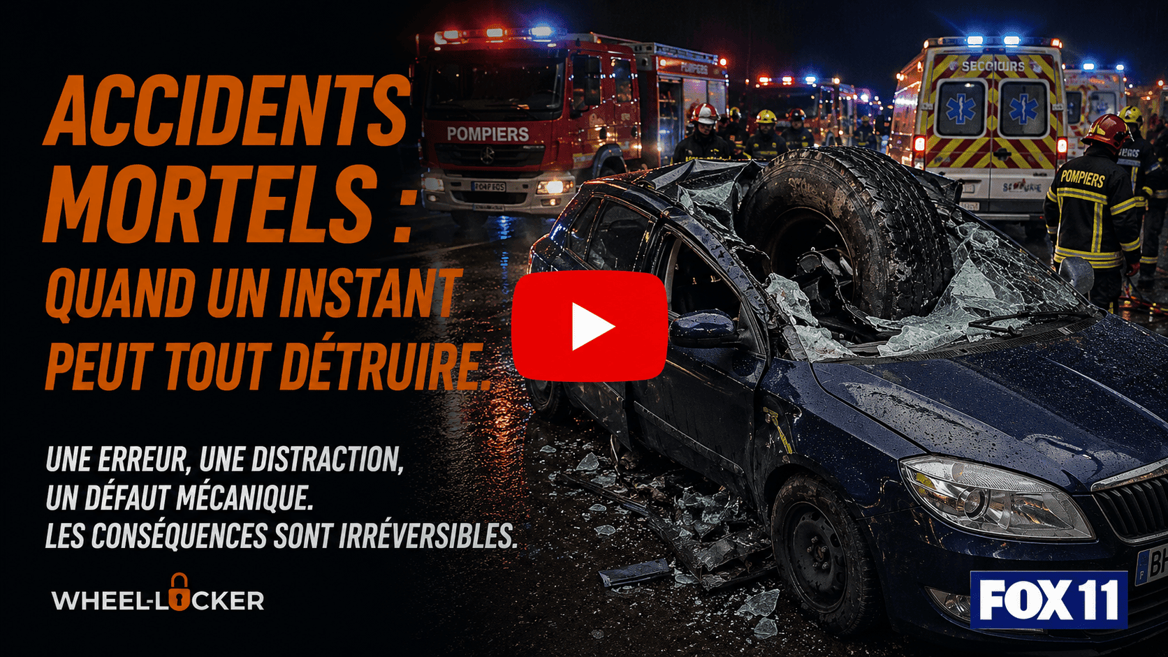 Accidents mortels roue camion ambulances pompiers Wheel Locker